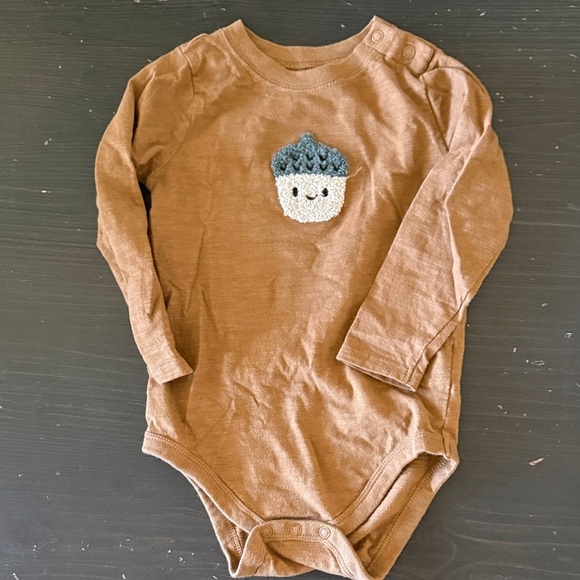 4 Garanimals Yellow, Brown, Gray, and Blue Bodysuit Set - Picture 6 of 6